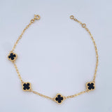 Pulso Trebol Aro Seguido 4.4gr / 21cm / Nac.Esp. Oro 18K $