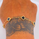 Pulso Trebol Aro Seguido 4.4gr / 21cm / Nac.Esp. Oro 18K $