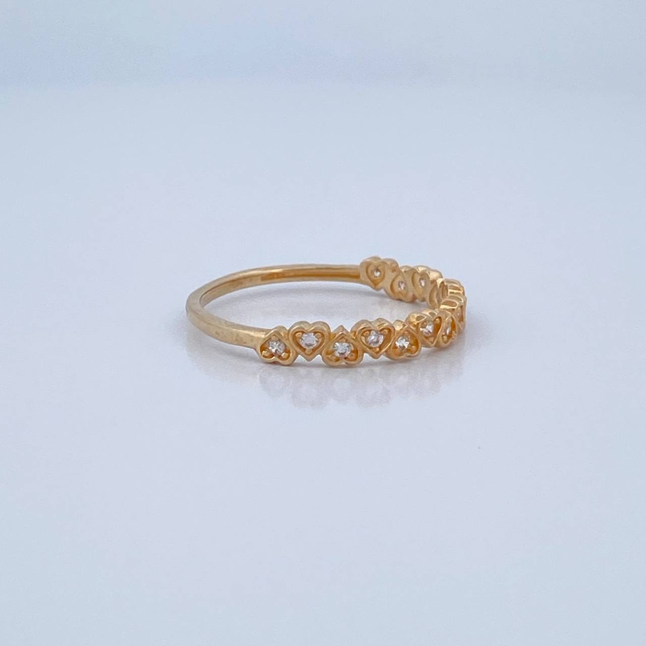 Anillo Corazones Intercalados 1.75gr / T8 1/4 / Oro 18K &