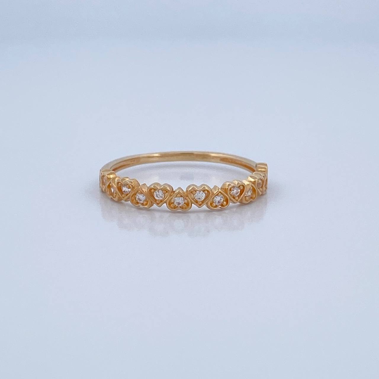 Anillo Corazones Intercalados 1.65gr / T6 3/4 / Oro 18K &