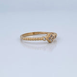 Anillo Solitario Trio 1.95gr / T7 1/4 / Oro 18K &