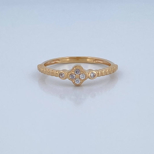 Anillo Solitario Trio 1.85gr / T6 1/4 / Oro 18K &