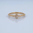 Anillo Solitario Trio 1.85gr / T7 1/2 / Oro 18K &