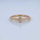 Anillo Solitario Trio 1.85gr / T6 1/4 / Oro 18K &