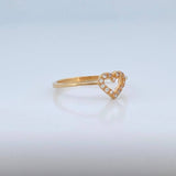 Anillo Silueta Corazon 1.35gr / T7 3/4 / Oro 18K &