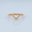 Anillo Silueta Corazon 1.35gr / T7 3/4 / Oro 18K &