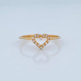 Anillo Silueta Corazon 1.35gr / T7 3/4 / Oro 18K &