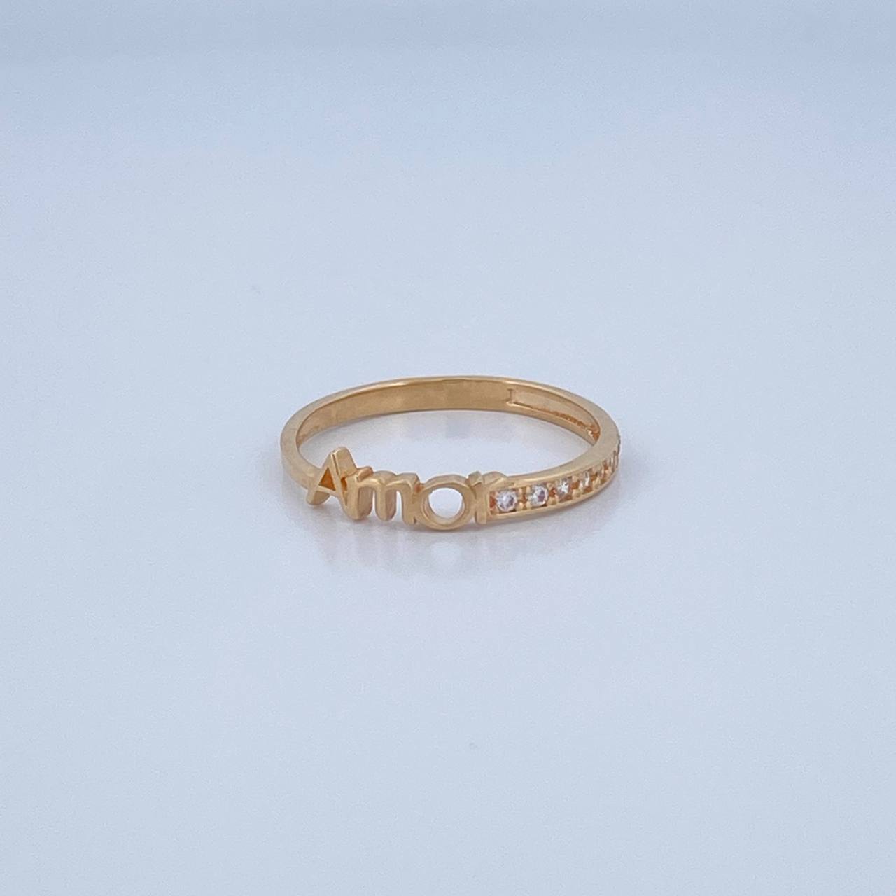 Anillo Amor 1.35gr / T6 1/4 / Oro 18K &