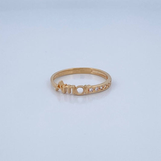 Anillo Amor 1.35gr / T6 1/4 / Oro 18K &