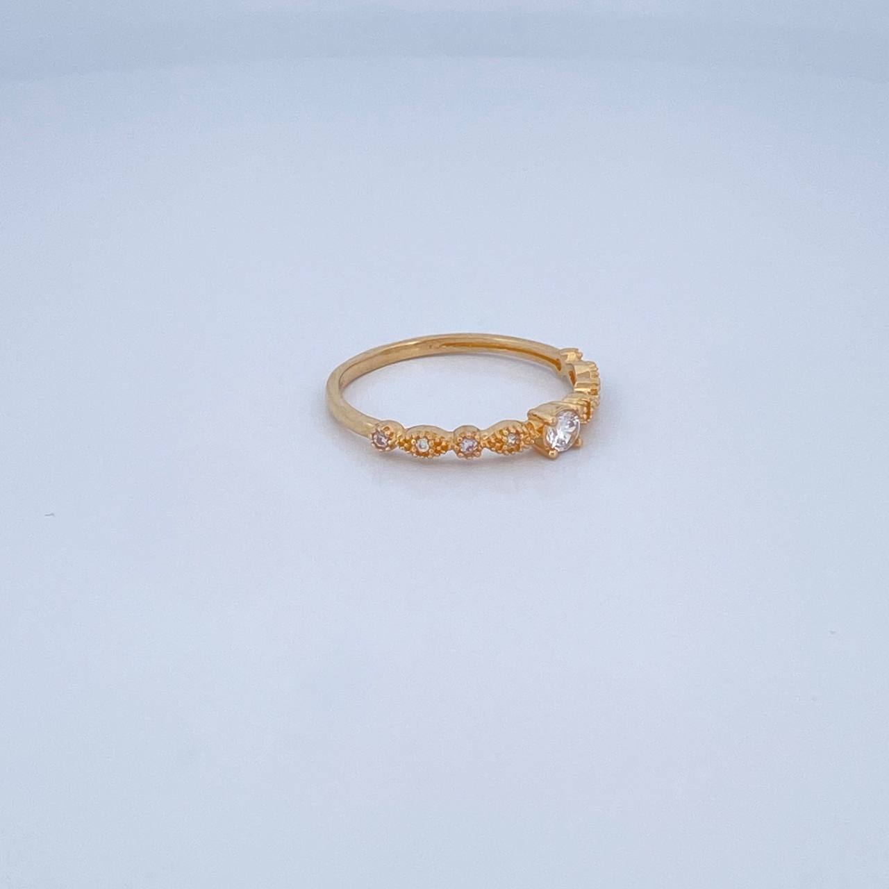 Anillo Solitario Churumbela 1.6gr / T7 1/4 / Oro 18K &