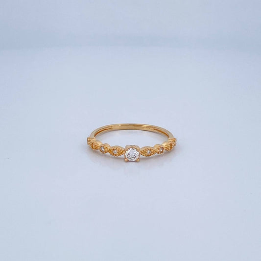 Anillo Solitario Churumbela 1.6gr / T6 3/4 / Oro 18K &