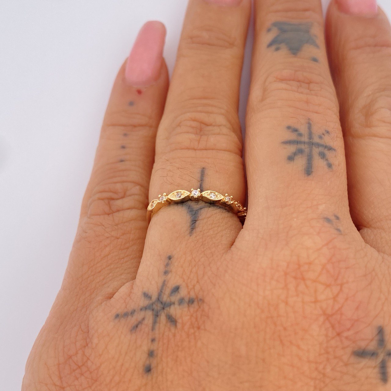 Anillo Solitario Churumbela 1.35gr / T6 1/4 / Oro 18K &