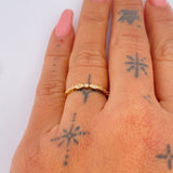 Anillo Solitario Churumbela 1.35gr / T6 1/4 / Oro 18K &