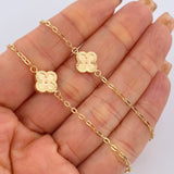 Cadena Trebol Aro Seguido 5.3gr / 45.5cm / Oro 18K $