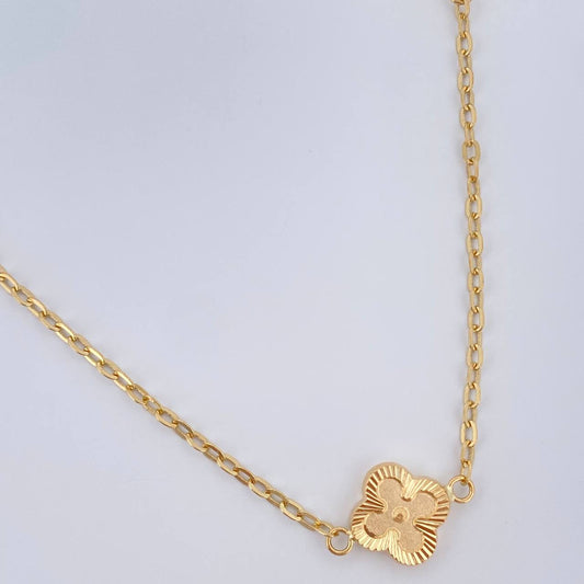 Cadena Aro Seguido Trebol 5.5gr / 45.7cm / Oro Amarillo 18K &