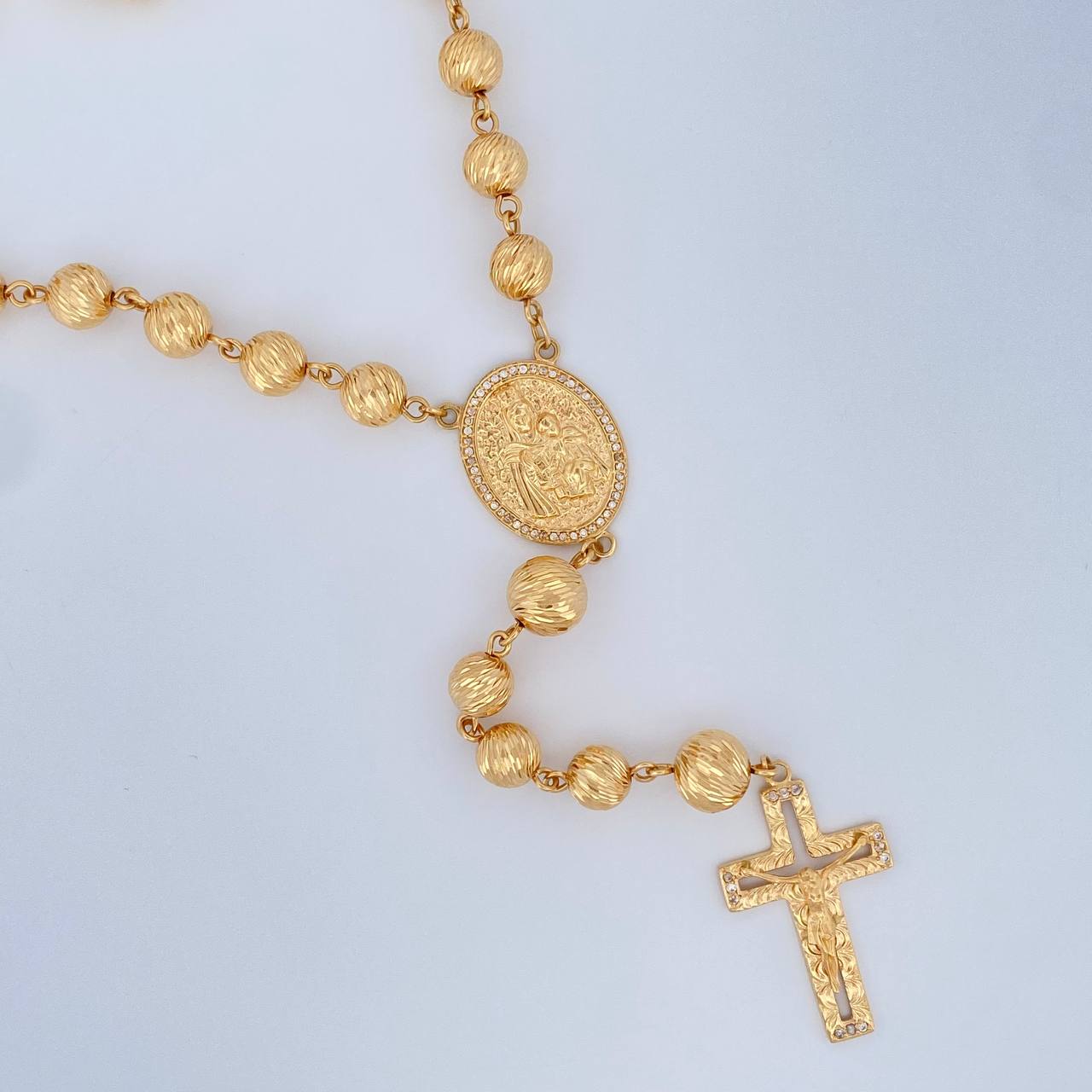 Rosario Virgen Del Carmen 48.1gr / 70.5cm / Oro 18K $
