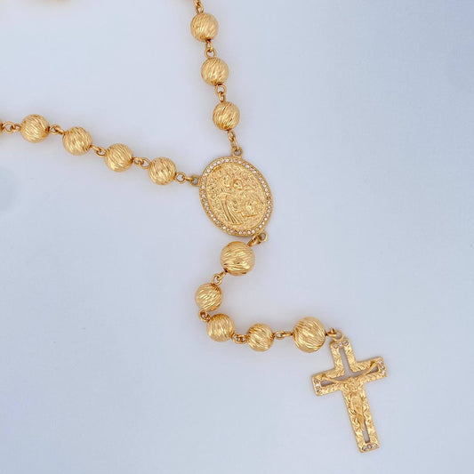 Rosario Virgen Del Carmen 48.1gr / 70.5cm / Oro 18K $