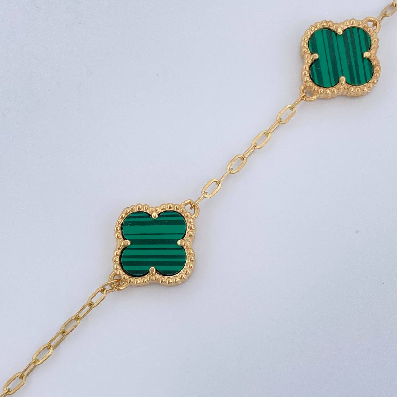 Pulso Trebol Aro Seguido 5.35gr / 20cm / Nac.Esp. Oro 18K $