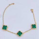 Pulso Trebol Aro Seguido 5.35gr / 20cm / Nac.Esp. Oro 18K $