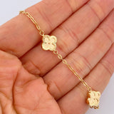 Pulso Trebol Aro Seguido 3.4gr / 19cm / Oro 18K $