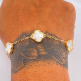 Pulso Trebol Aro Seguido 5.6gr / 20cm / Nac.Esp. Oro 18K $