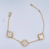 Pulso Trebol Aro Seguido 5.6gr / 20cm / Nac.Esp. Oro 18K $