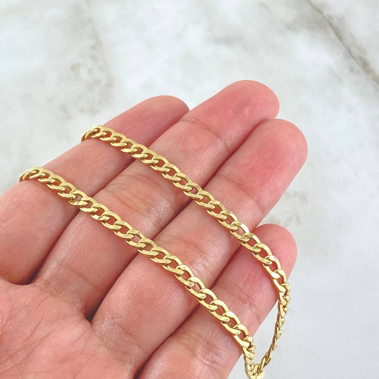 Cadena Cubana 10.85gr / 60cm / +1 Oro 18K