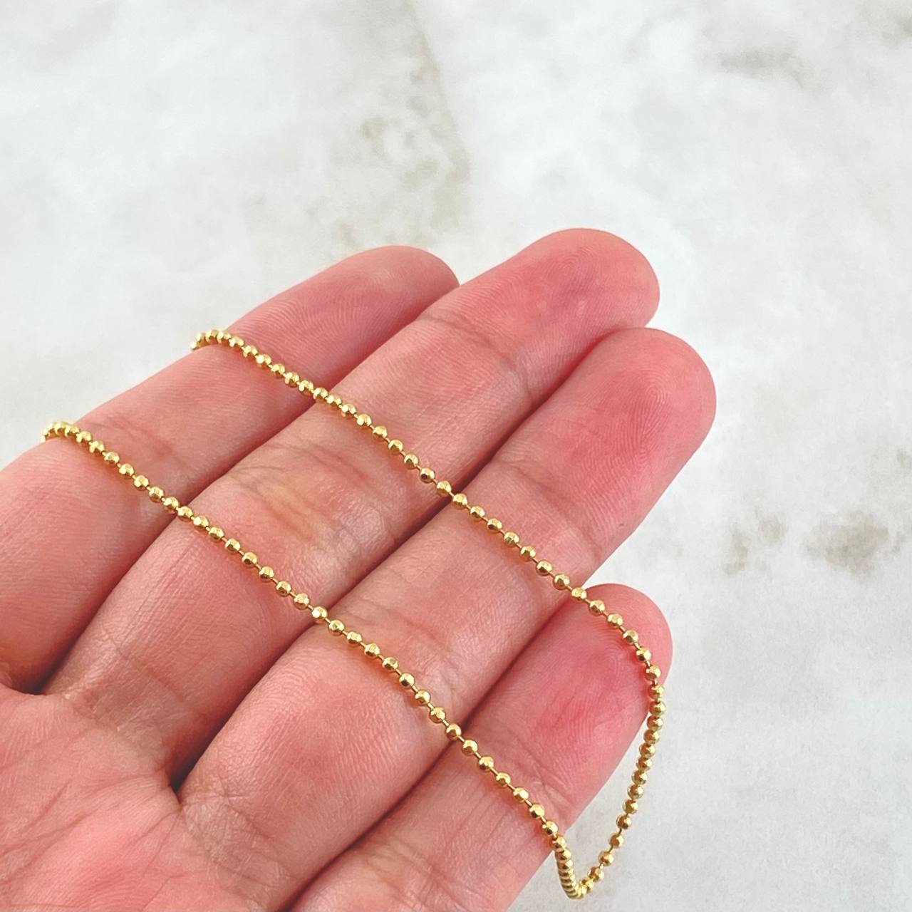 Cadena Militar 4.9gr / 60cm / +3 Oro 18K