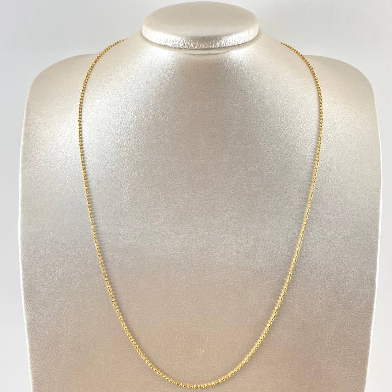 Cadena Militar 4.9gr / 60cm / +3 Oro 18K