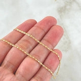 Cadena Plana 1.8gr / 40cm / +3 Oro 18K