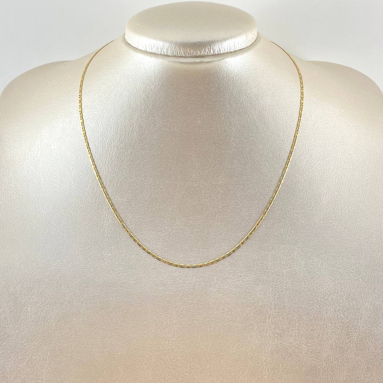 Cadena Plana 1.8gr / 40cm / +3 Oro 18K