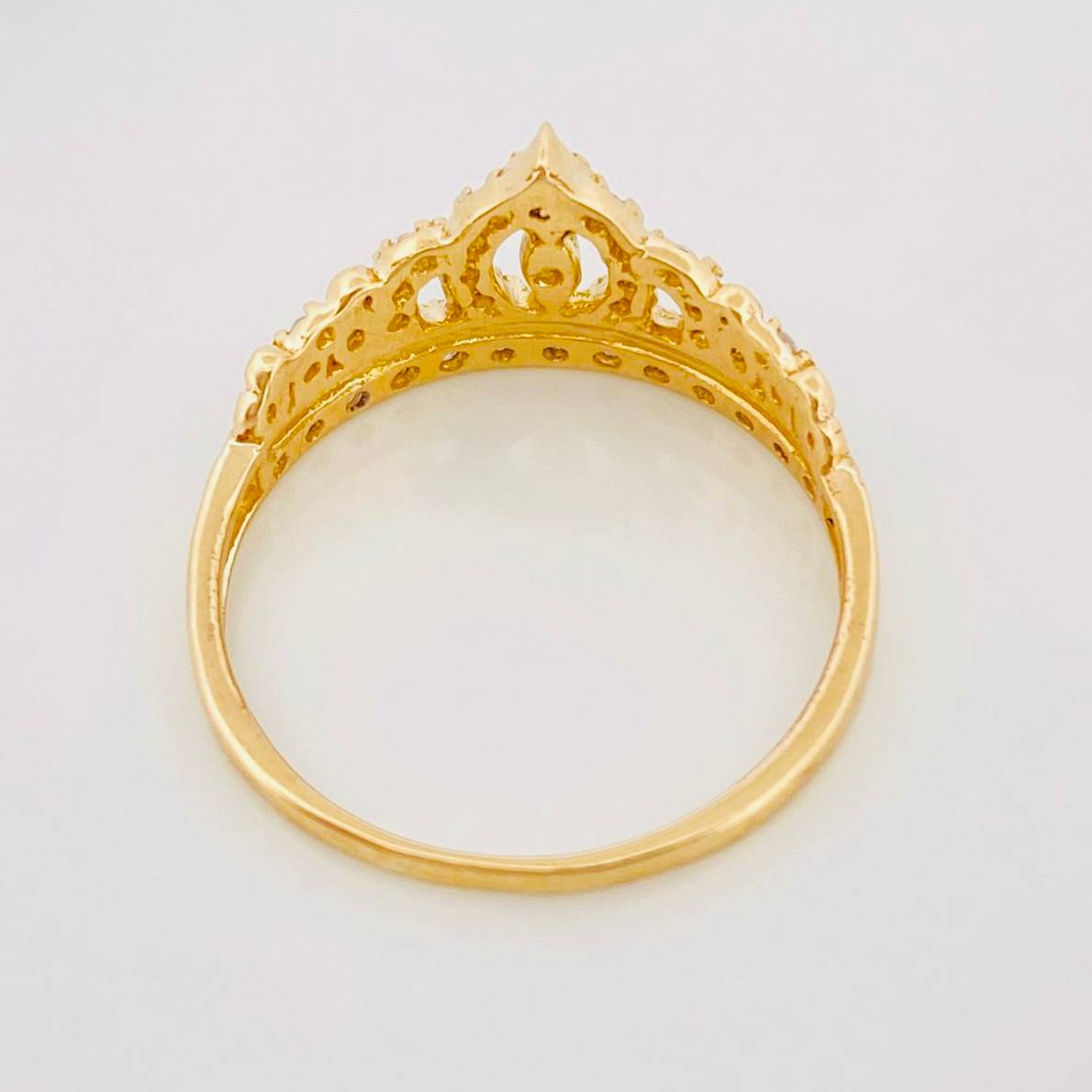 Anillo Tiara 2.1g / T6 1/2 Dos Oros Amarillo Blanco 18K