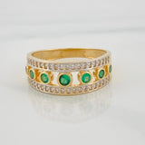 Anillo Cintillo 3.8g / T7 Dos Oros Amarillo Blanco 18K