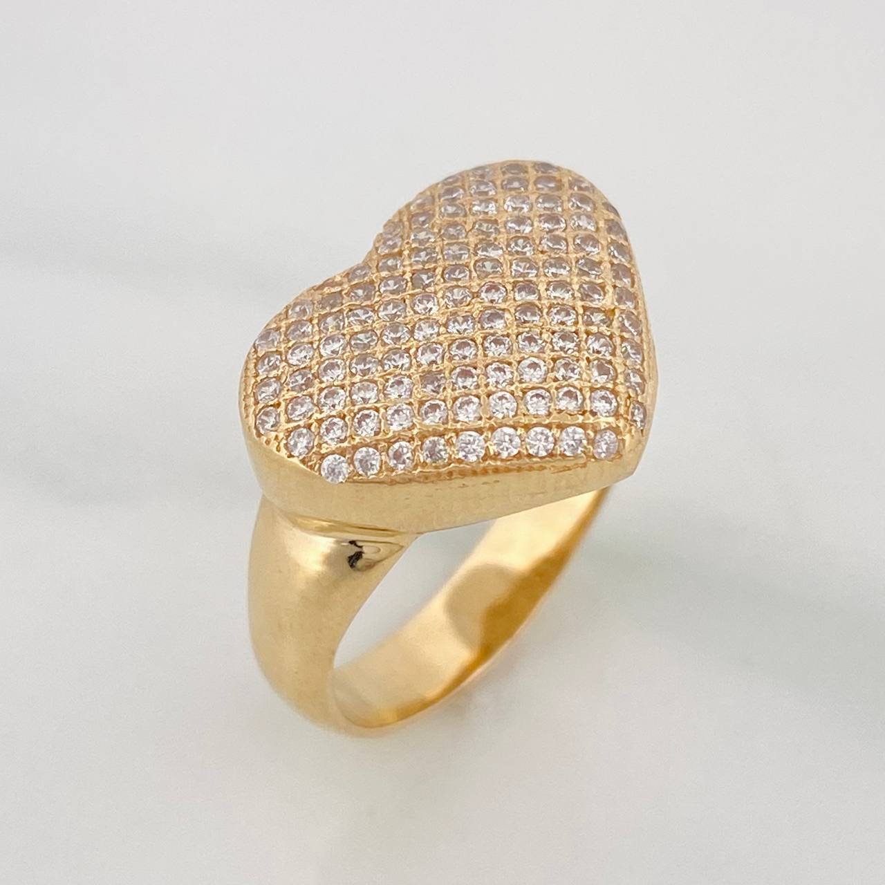 Anillo Corazon 5.8g / T7 Oro Amarillo 18K