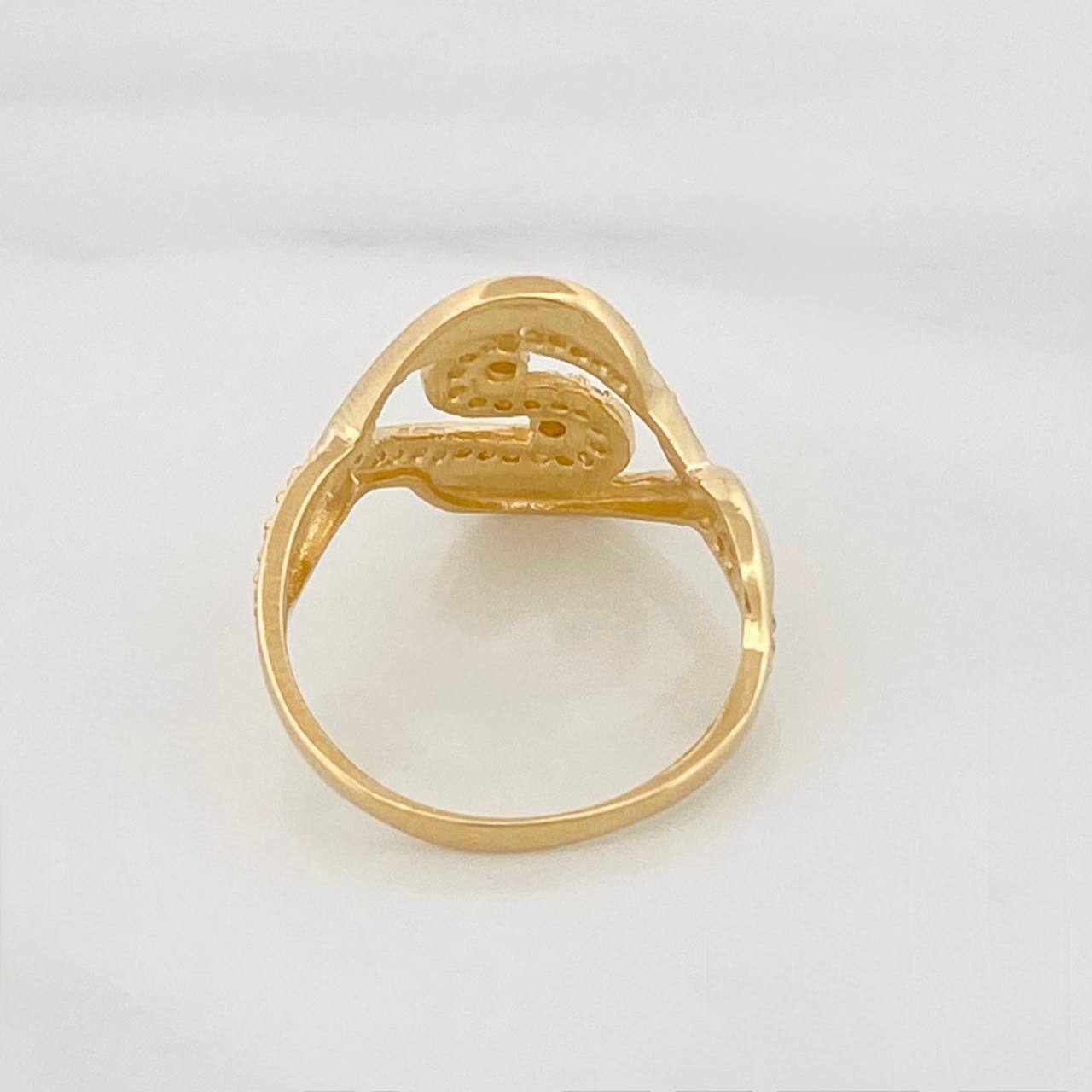 Anillo Olas Cruzadas 2.9g / T6 Oro Amarillo 18K