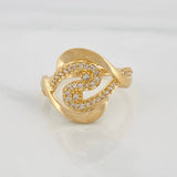 Anillo Olas Cruzadas 2.9g / T6 Oro Amarillo 18K