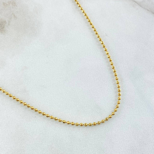 Cadena Militar 4.9gr / 60cm / +3 Oro 18K