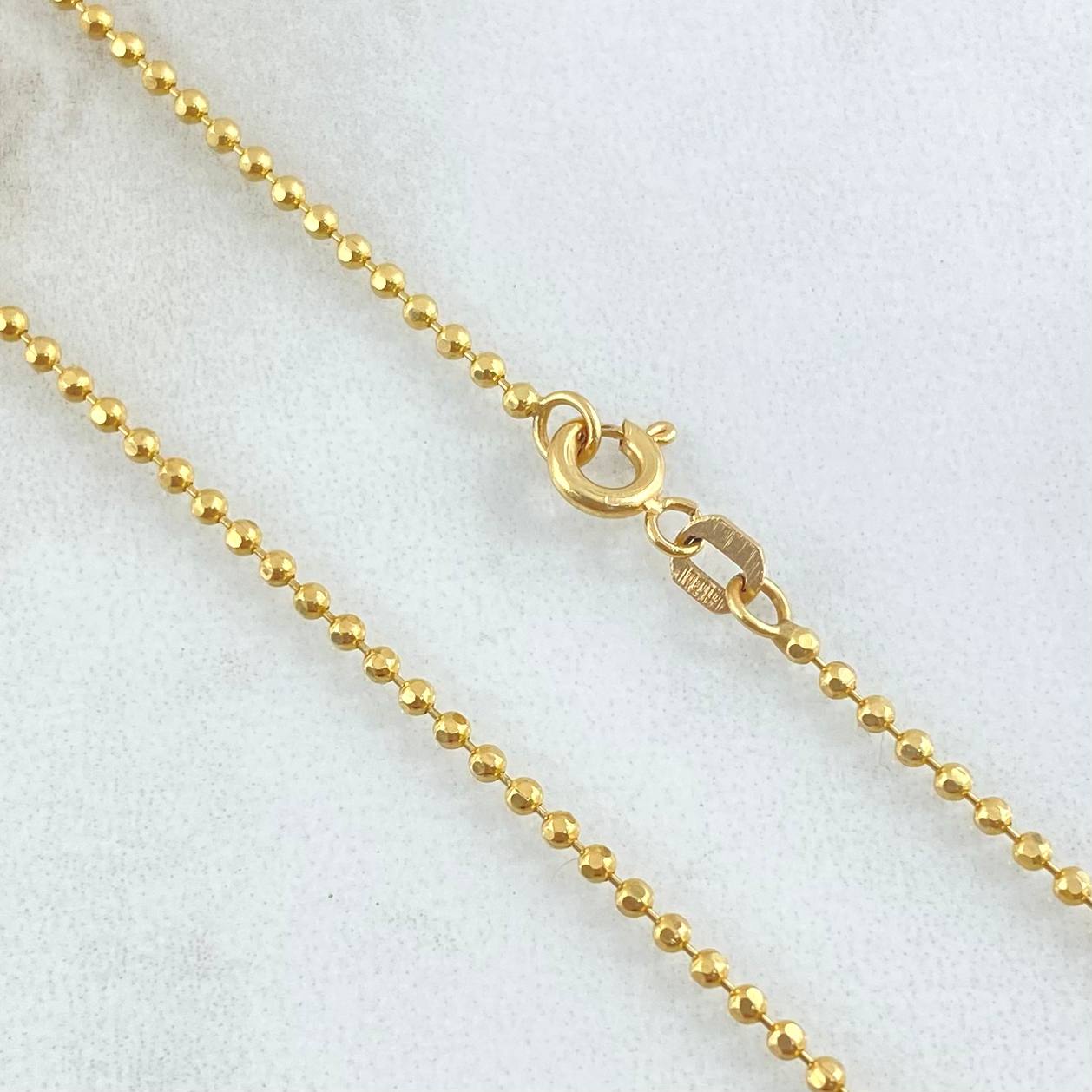 Cadena Militar 4.9gr / 60cm / +3 Oro 18K
