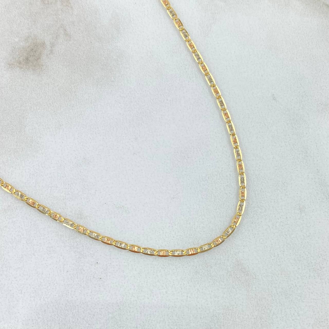 Cadena Plana 1.8gr / 40cm / +3 Oro 18K