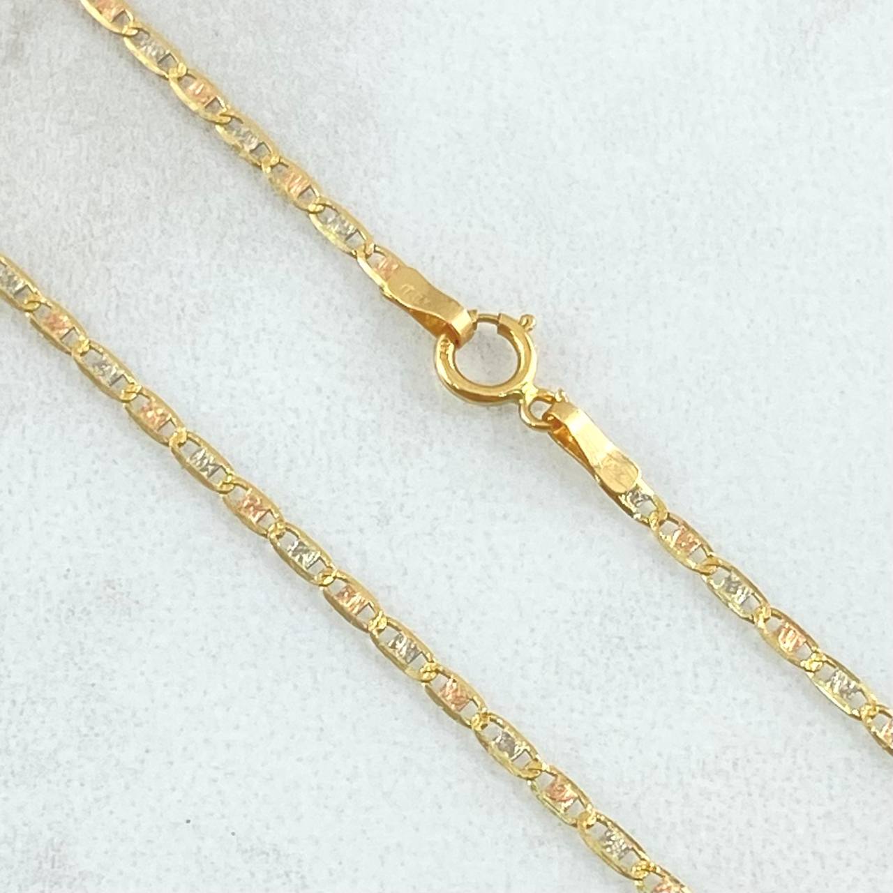 Cadena Plana 1.8gr / 40cm / +3 Oro 18K