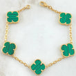 Pulso Aro Seguido Trebol 10gr / 18cm / Nac.Esp. Oro 18K