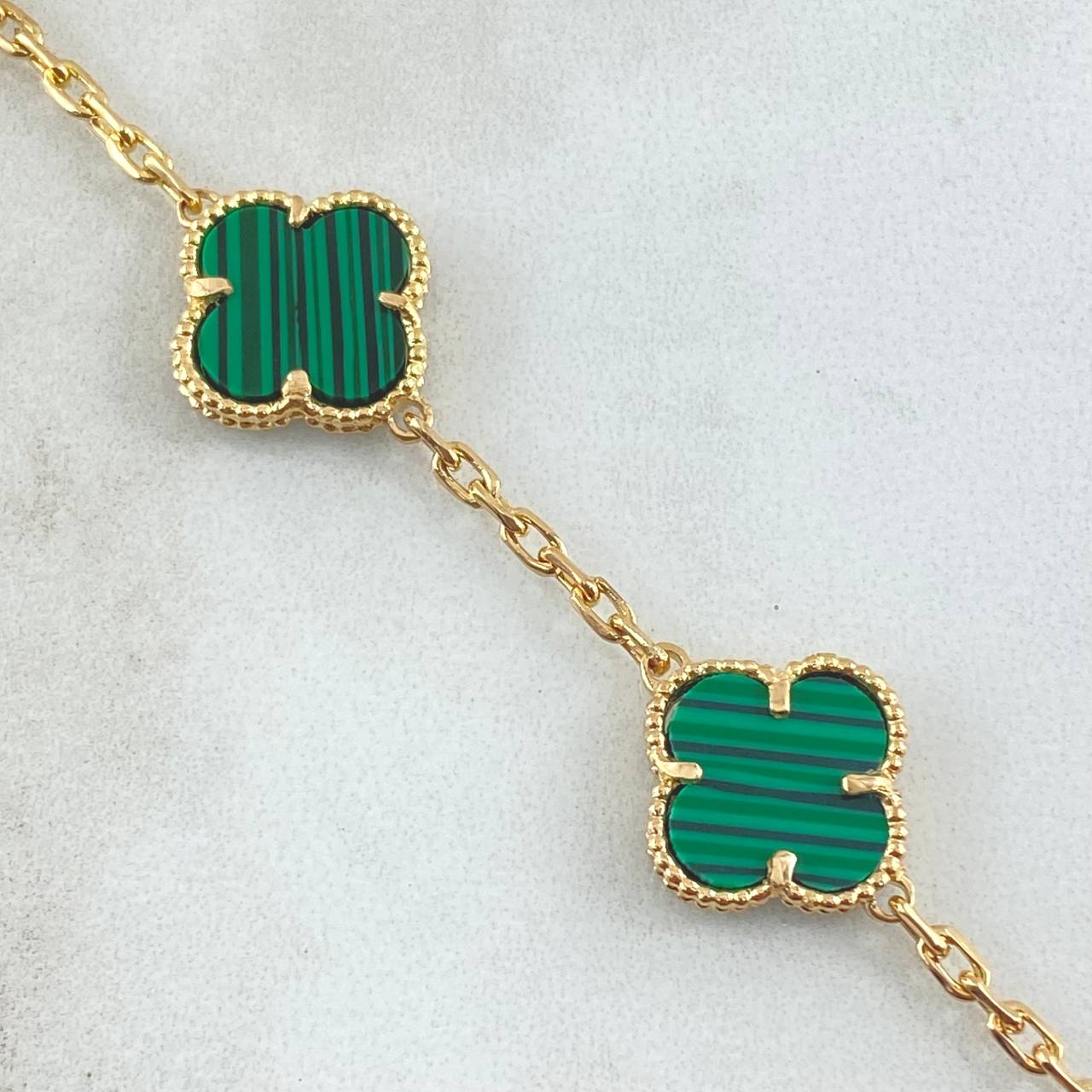 Pulso Aro Seguido Trebol 10gr / 18cm / Nac.Esp. Oro 18K