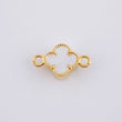 Herraje Trebol Nacar Blanco 0.5 g / 1.1 cm Oro Amarillo 18K