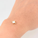 Herraje Trebol Nacar Blanco 0.5 g / 1.1 cm Oro Amarillo 18K
