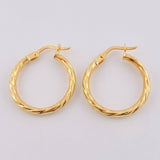 Candongas Entorchadas 1.55 g / 2.1 cm Oro Amarillo 18K