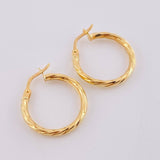 Candongas Entorchadas 1.6 g / 2.2 cm Oro Amarillo 18K