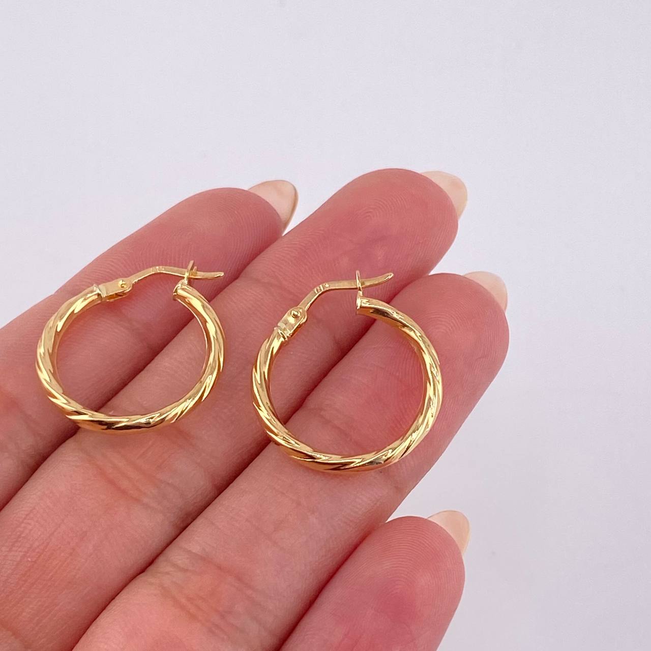 Candongas Entorchadas 1.55 g / 2.1 cm Oro Amarillo 18K