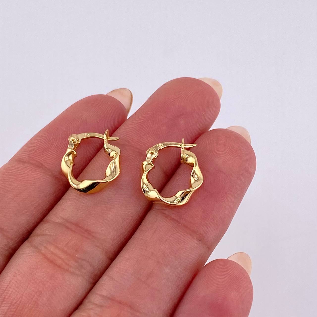 Candongas Demi 1 g / 1.4 cm Oro Amarillo 18K