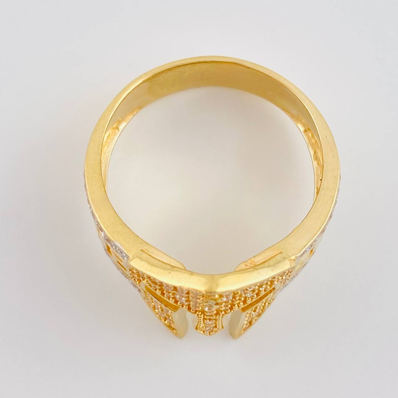 Anillo Gladiador 8.5 g / T11 Dos Oros Amarillo Blanco 18K