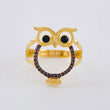 Anillo Búho Silueta  3.6 g / T7 3/4 Oro Amarillo 18K